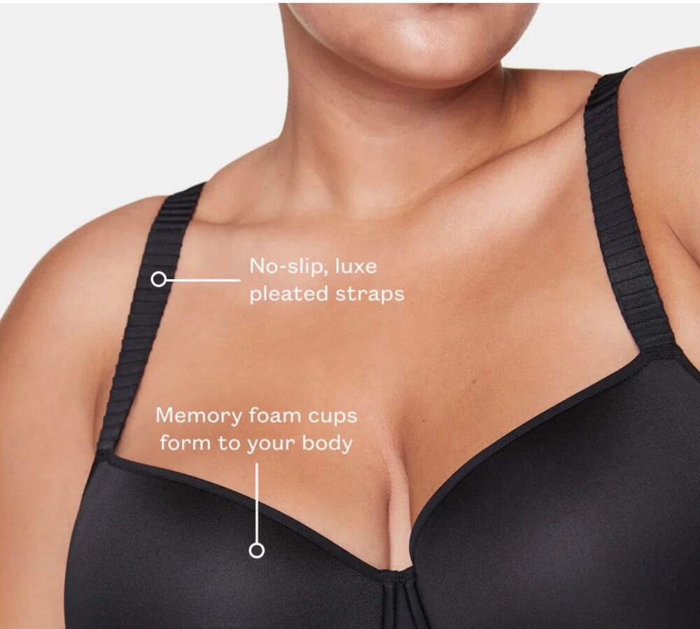 NWT Thirdlove 24/7 classic T-shirt black underwire bra size 38G (DDDD)